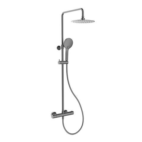 Regendouche Rondo met handdouche Gun Metal