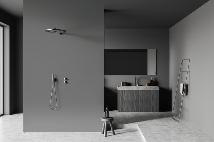 Wandbekleding paneel voor badkamer Dark Grey