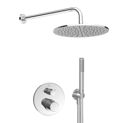 Regendouche Ceratherm T100 chroom voor inbouw