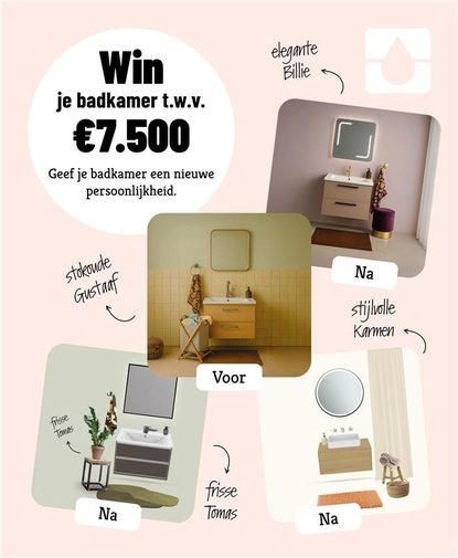 Afgelopen: Win je badkamer t.w.v. €7500