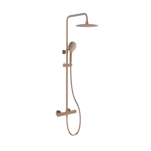 Regendouche Rondo met handdouche brushed copper