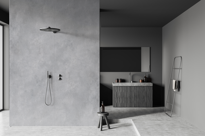 Wandbekleding paneel voor badkamer Caractère Concrete