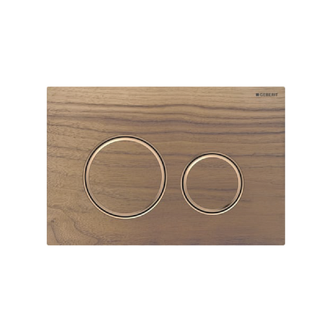 Bedieningsplaat Sigma21 houtlook/rood goud