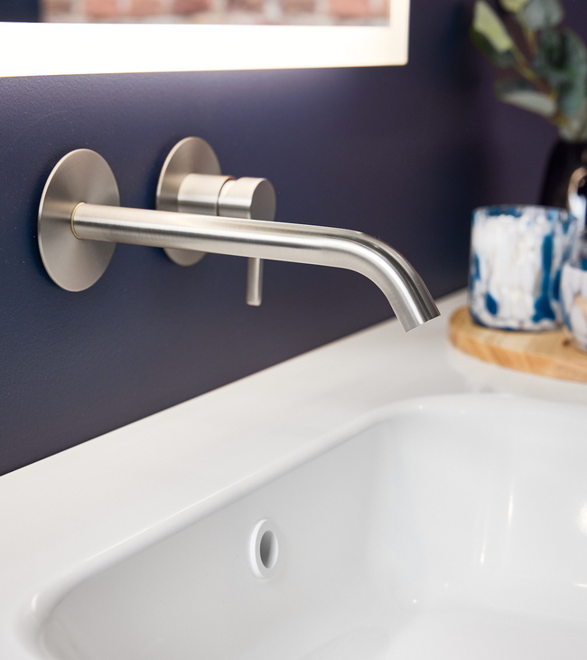 Badkamer blauw urban industrial