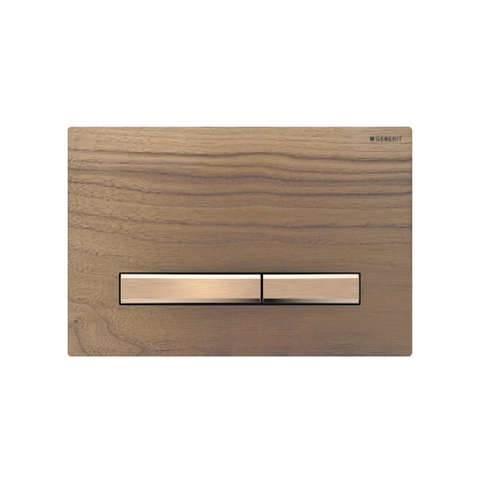 Bedieningsplaat Sigma50 houtlook/rood goud