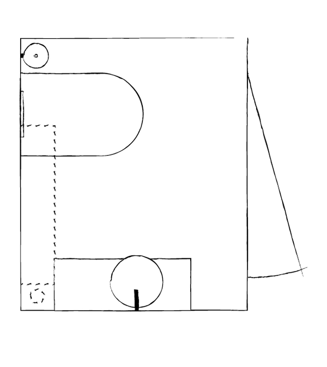 Grondplan toilet 100 x 120 cm