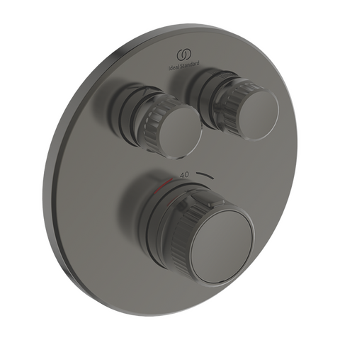 Bad/douchekraan CeraTherm Navigo gun metal inbouw