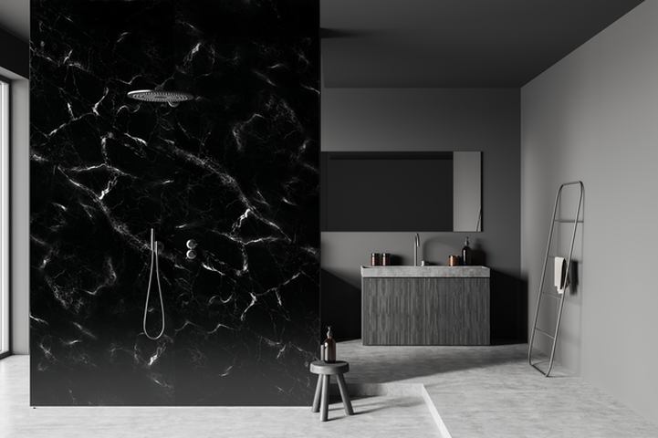 Wandbekleding paneel voor badkamer Caractère Black
