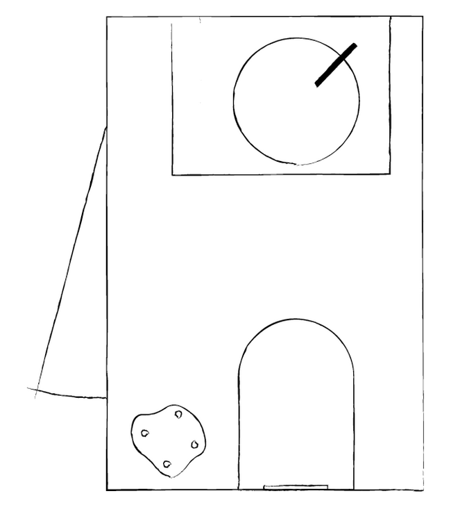 Grondplan toilet 100 x 150 cm