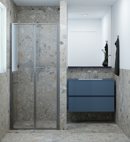 Badkamermeubel met twee laden Flex Alby Blue