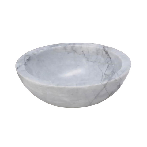Ronde opbouw waskom Pietra Carrara Marmer