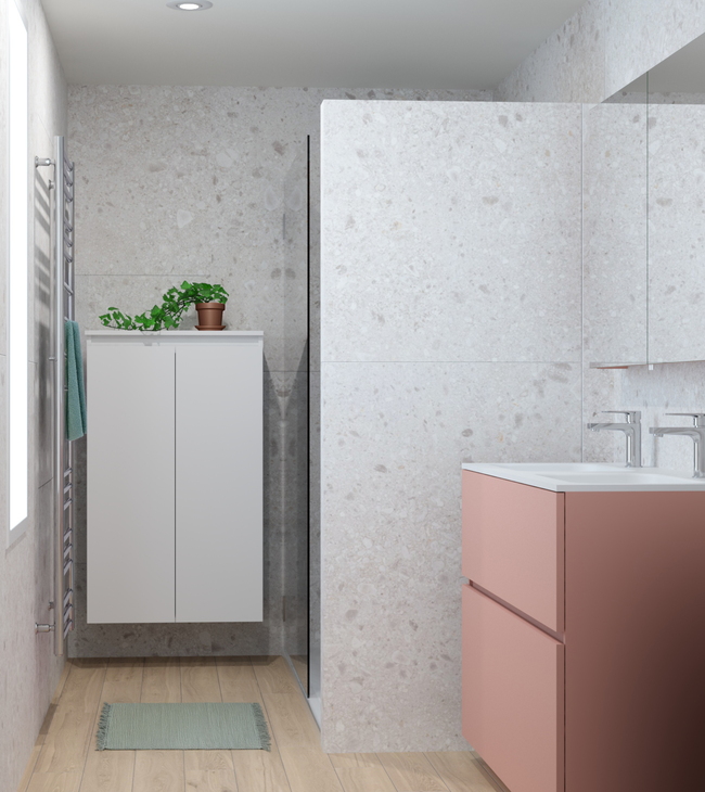 Creatieve inspiratie voor inloopdouche in kleine badkamer
