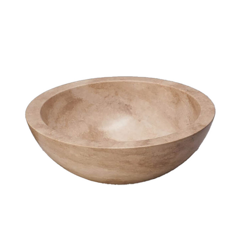 Ronde opbouw waskom Pietra Travertin
